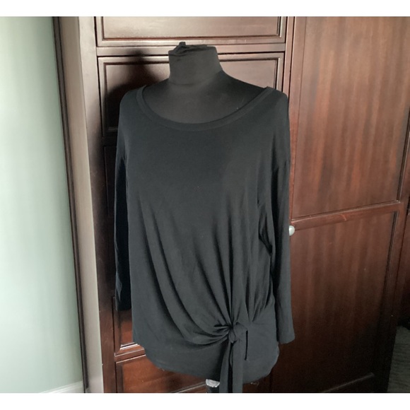 Theory Woman’s Draped Long-Sleeve Side tie Top EUC - Picture 4 of 11